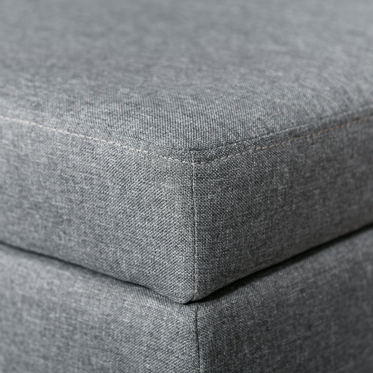 Opbergbank – Opbergbank – Sitzbank – Opbergkist – Linnenbank – Donkergrijs – Afneembaar Dienblad – Houten Pootjes 107x50x44 cm