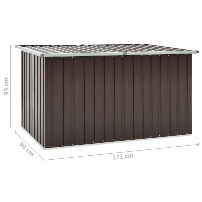 Tuinbox – Opbergbox – Kist – Tuinkist – Buitenopslag – Metaal – Zwart – Stevig – Clip-On Sluiting – 171x99x93 cm