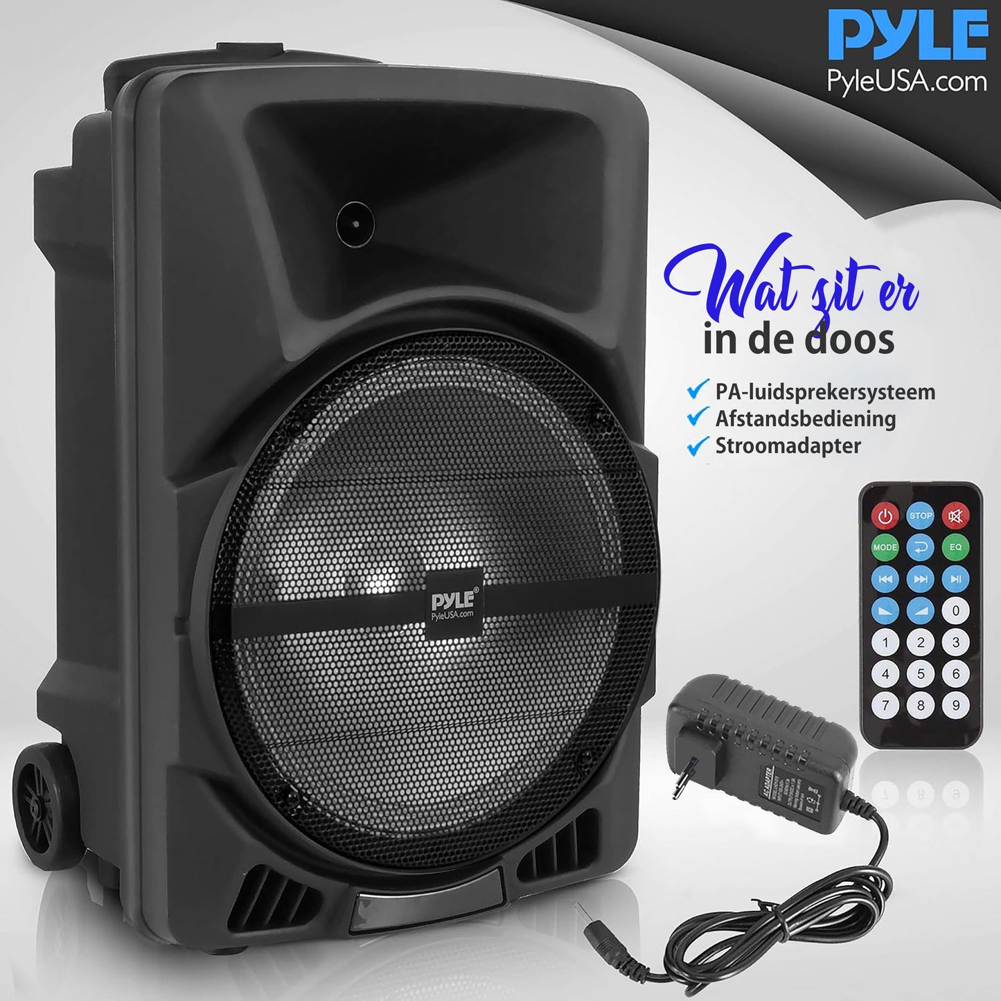 Bluetooth Speaker – Party Speaker – Draagbare Speaker – DJ Speaker – Portable Speaker Met Wieltjes – 800W Vermogen – LED Partyverlichting & FM Radio