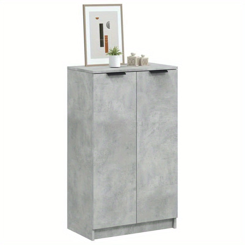 Schoenenkast – Schoenenrek – Schoenenopberger – Halkast – Schoenenbank – Beton Grijs – Compact 59x35x100 cm – Duurzaam Plaatmateriaal