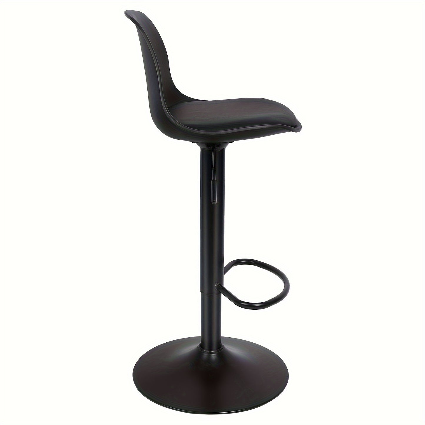 Barkruk – Barstoel – Barstoelen – Keukenstoel – Barmeubel – Verstelbare Zithoogte – Draaibare PU Leren Zitting – Set van 4 – Met Stalen Onderstel – Modern Design
