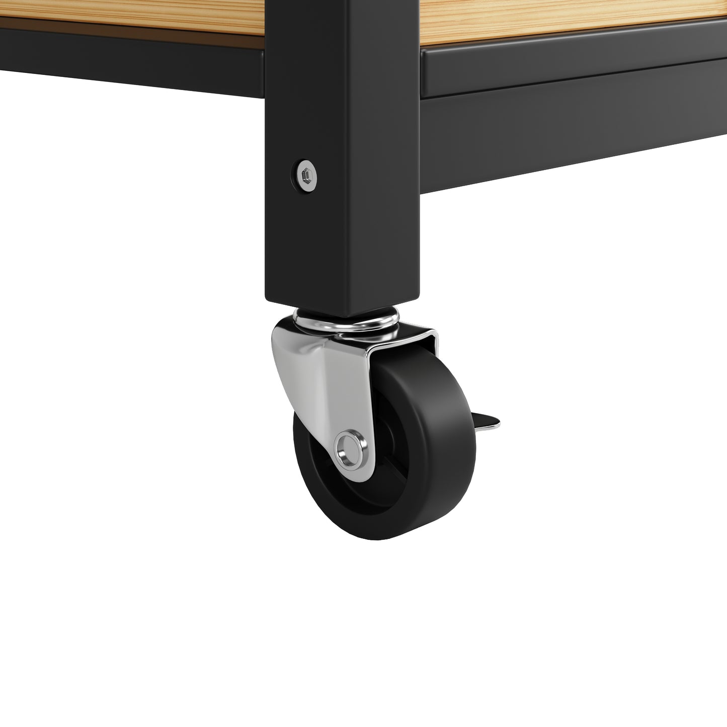 Keukeneiland – Keukenkast – Buffetkast – Keukenwagen – Serveerwagen – Uitklapbaar Werkblad – MDF Houtfineer Zwart 120x45x90 cm