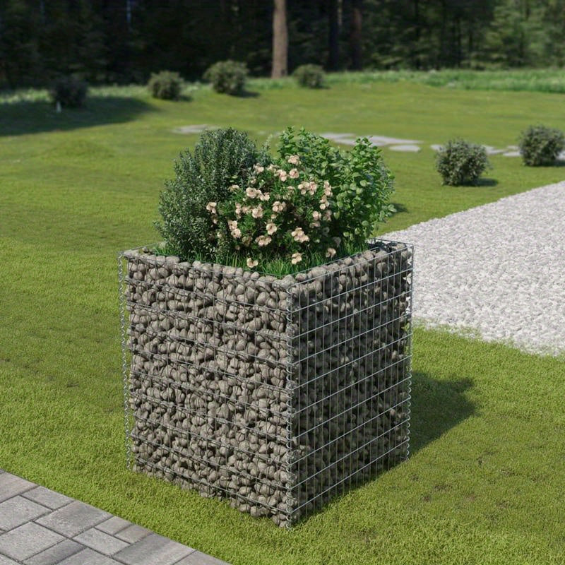 Plantenbak – Bloembak – Tuinbak – Moestuinbak – Verhoogde Bak – Gegalvaniseerd Staal – Weerbestendig – 90x90x100 cm – Argento