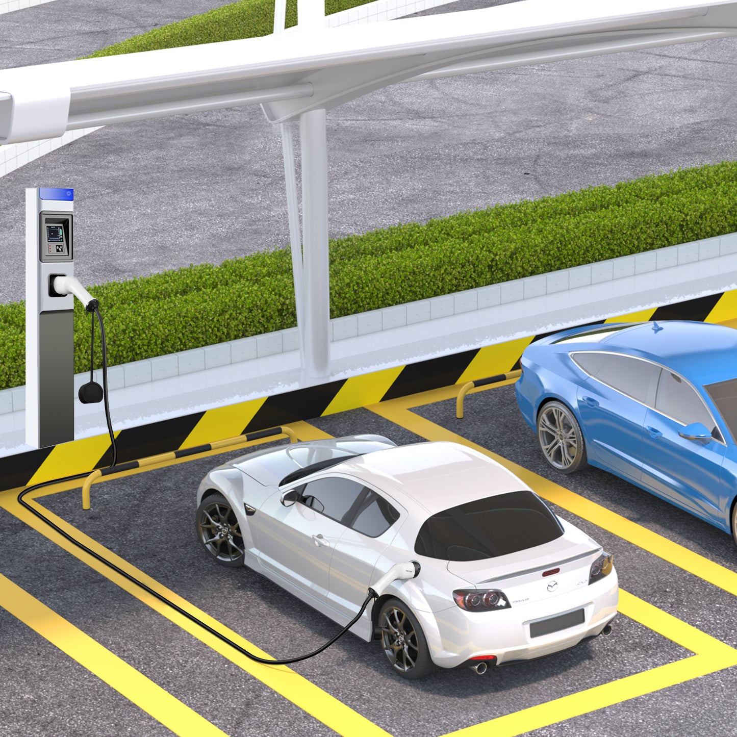 Type 2 Laadkabel – EV Laadsnoer – Elektrische Auto Kabel – Oplaadkabel – 5 Meter Kabel – 16A 3,6 kW – Duurzaam TPU Materiaal