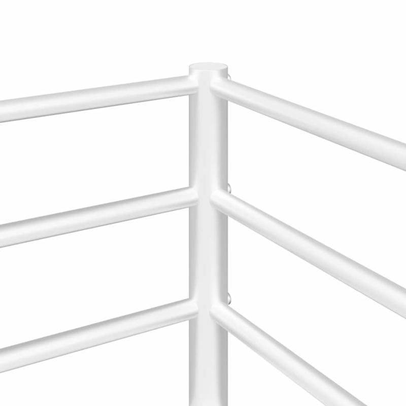 Stapelbed Zonder Matras – Hoogslaper – Kinderbed – Bunkbed – Halfhoogslaper – Stalen Frame – Wit – Afmeting 75x190 cm