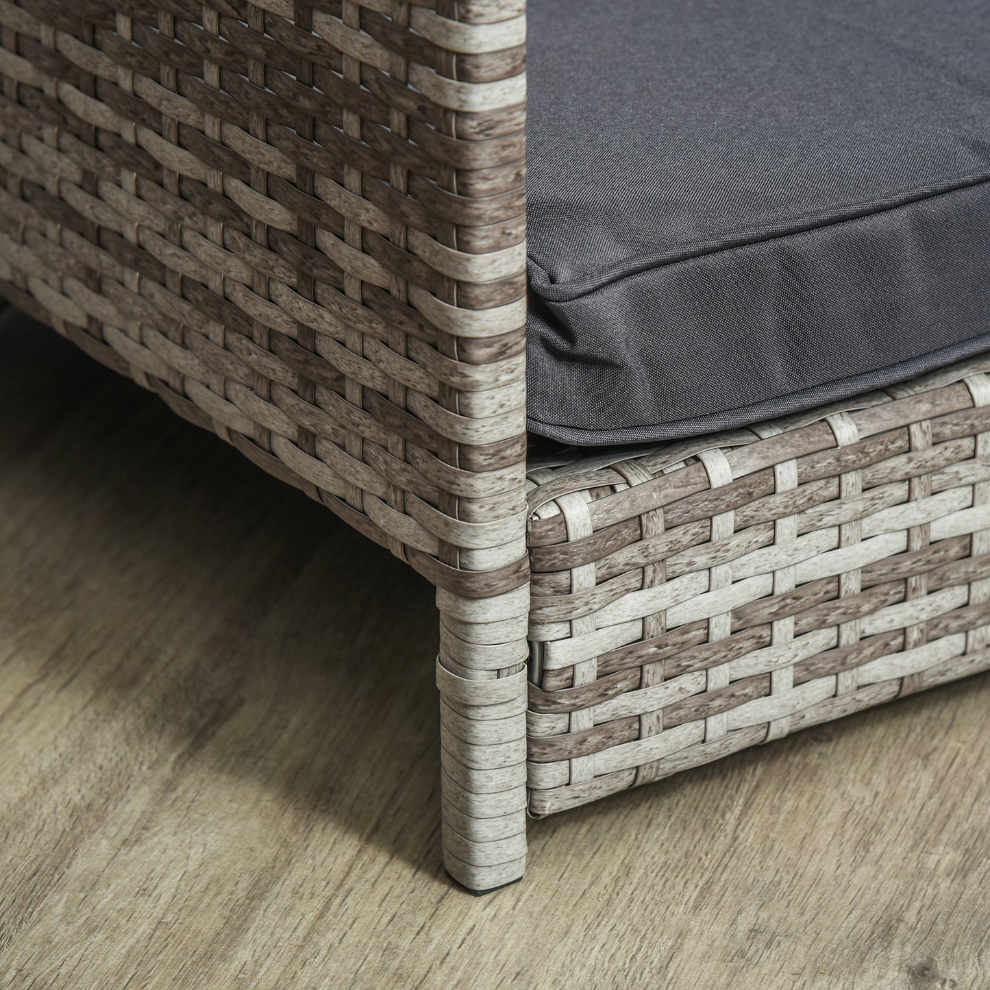 Hondenhok – Hondenmand – Hondenkennel – Hondenhuisje – Huisdier Bed – Rattan Met Staal – Inclusief Comfortabel Kussen – Grijs 69x98x70 cm