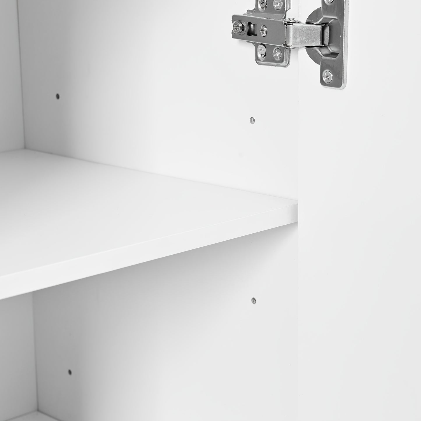 Schoenenkast – Schoenenrek – Schoenenopberger – Halkast – Schoenenkastje – Vloerstaand – Verstelbare Planken – Bamboe Wit Met Gouden Handvat