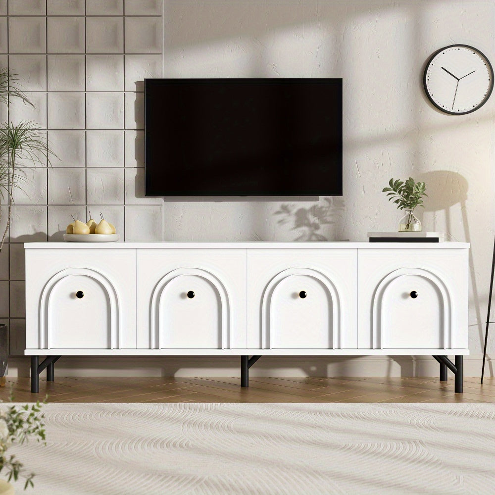 TV Meubel – TV Kast – Tv Meubel Modern – Tv Dressoir – Tv Meubel Wit – 160 cm Breed – Soft Close Deuren