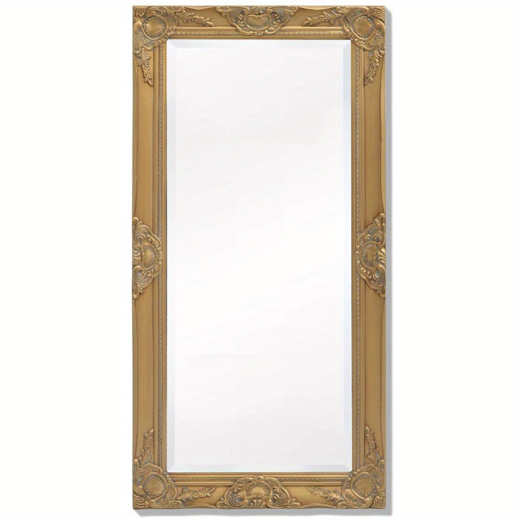 Barok Spiegel – Grote Wandspiegel – Full-Length Spiegel – Decoratieve Spiegel – Luxe Spiegel – 100x50 cm – Gouden Ornate Kunststof Frame