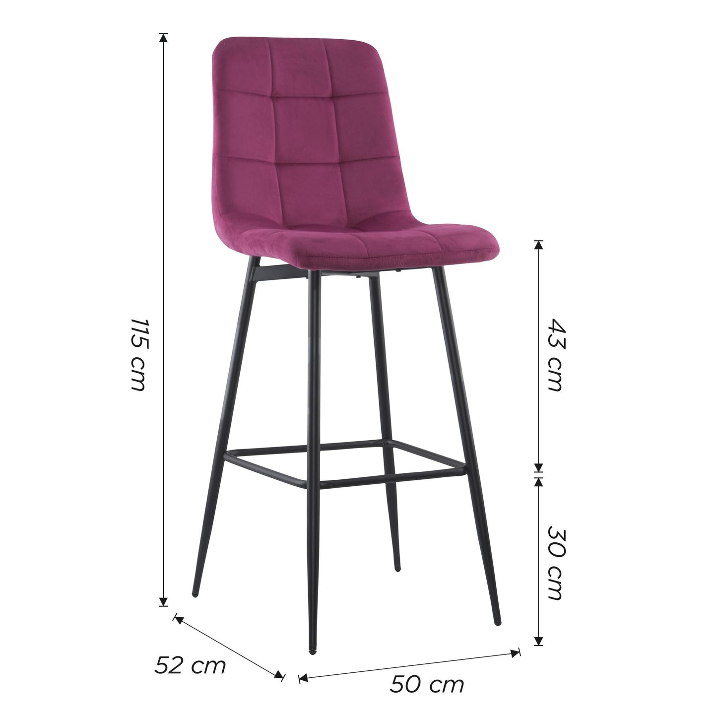 Velvet Fauteuils – Fluwelen Stoelen – Relaxfauteuils – Zithoeken – Loungestoelen – Set Van 2 – Zwarte Houten Structuur – Comfortabele Rugleuning Met Voetensteun – Bordeaux