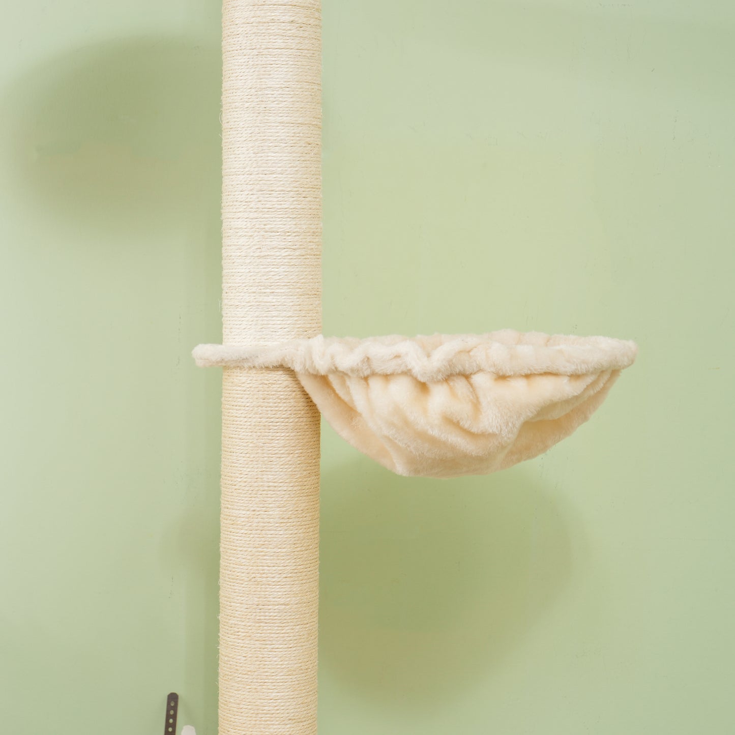 Krabpaal – Krabmeubel – Klimpaal – Kattenpaal – Speelpaal – Verstelbare Hoogte 230-250 cm – Anti-Kantel Veiligheidssysteem – Sisaltouw – Houtcomposiet – Eikenhout & Crème Wit