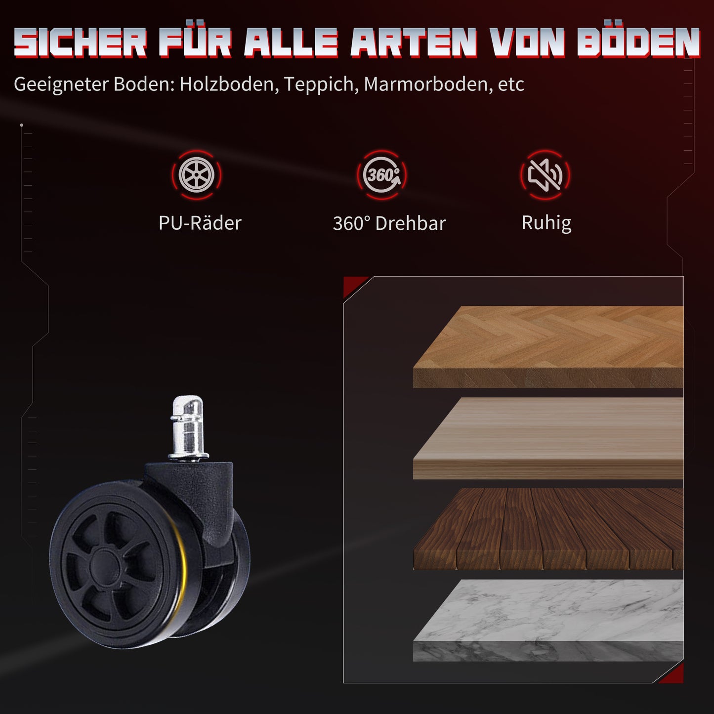 Gamingstoel – Gamestoel – Bureaustoel – Gaming Chair – Ergonomische Stoel – 3D Verstelbare Armleuningen – Verstelbare Lendensteun – 360° Draaibaar – Donkergrijs