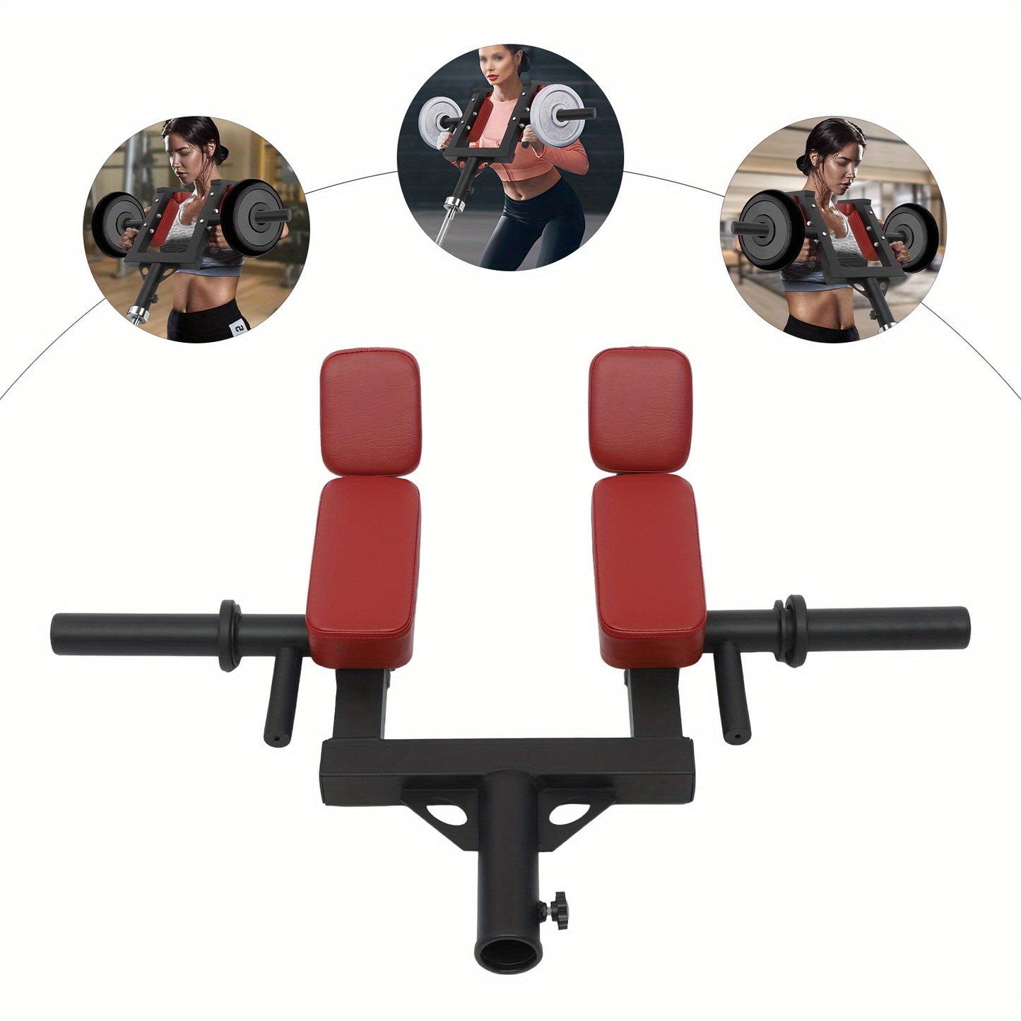 Landmine Attachment – Squat Attachment – Shoulder Press Accessoire – Barbell Landmine – Schoudersteun – Duurzaam Staal – Comfortabele Padding – Rood Zwart