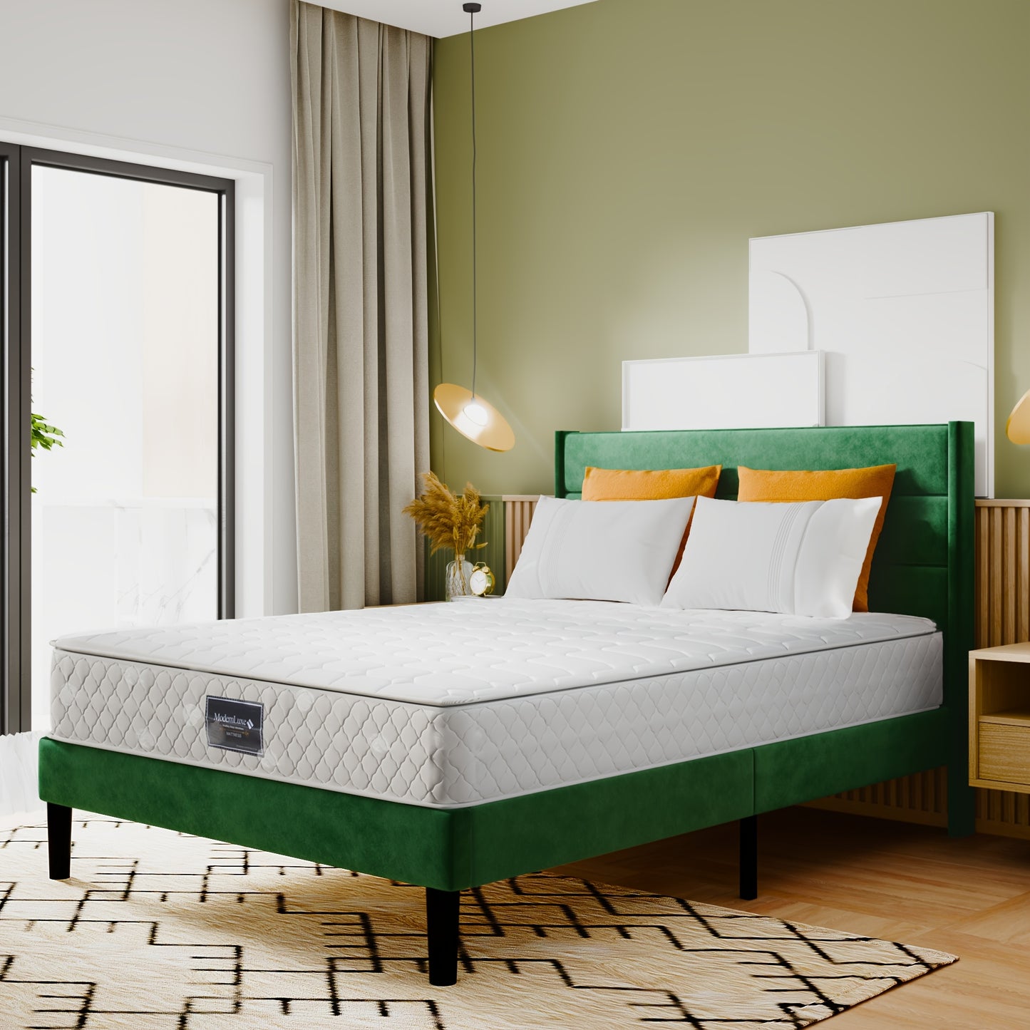 Matras – Pocketveringmatras – Koudschuimmatras – Tweepersoonsmatras – Logeermatras – 7-Zones Pocketvering – H3 Medium Stevig – 25 cm Hoog – 90x200 cm