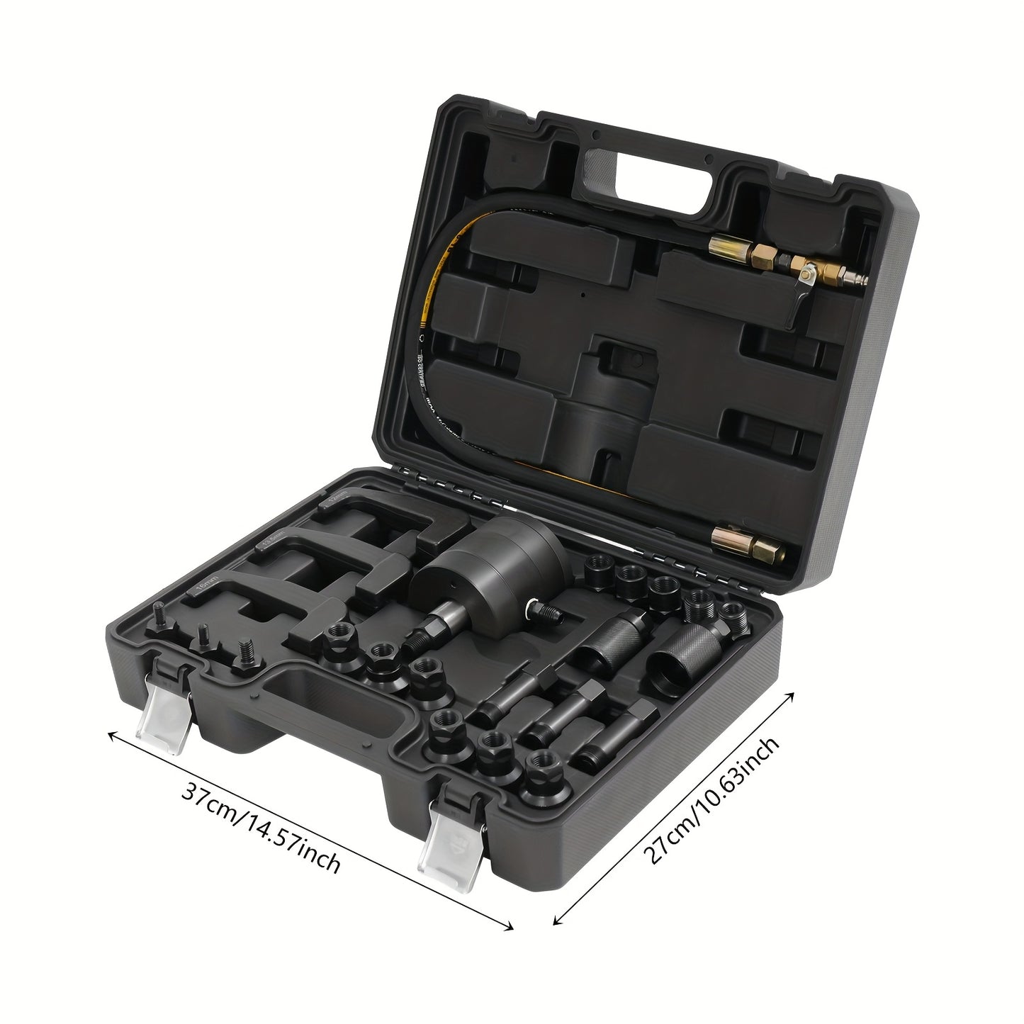 Diesel Injector Puller – Injector Trekker – Injector Demonteerset – Pneumatische Injectorverwijderaar – Diesel Injector Ontmantelingsset – 24-delig – Carbon Stalen Constructie – Compleet Met Koffer