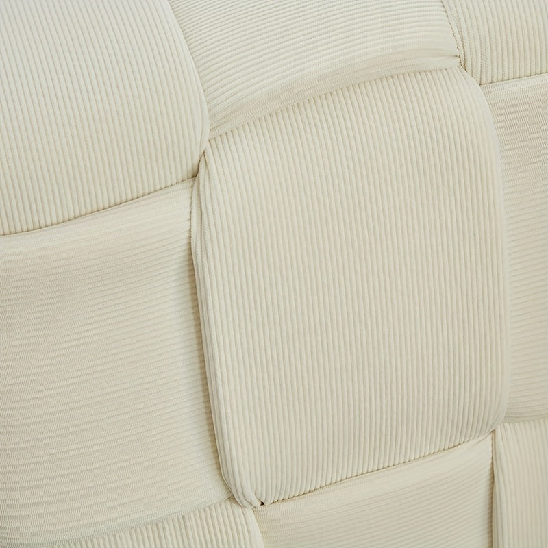 Kruk – Poef – Zitkruk – Bijzetkruk – Voetenbankje – Corduroy Stof – Compact 40x40x40 cm – Beige