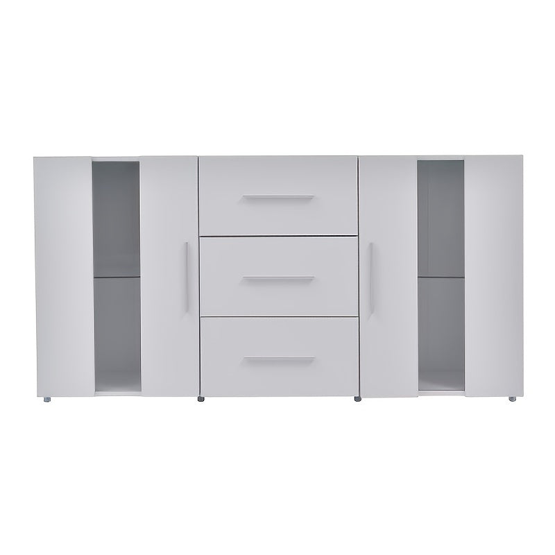 Opbergkast – Kast – Dressoir – Bergkast – Buffetkast – Wit – 140x35x70 cm – Duurzaam Lichtgewicht Ontwerp