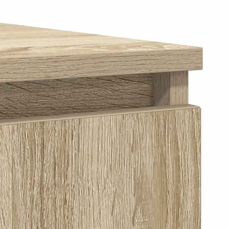 Sideboard with Drawers 100.5X35X76Cm Particle Board Sonoma Oak Color. Sideboards Provide Ample Storage Space to Keep Your Room Tidy And Organized, While Being Both Functional And Attractive.