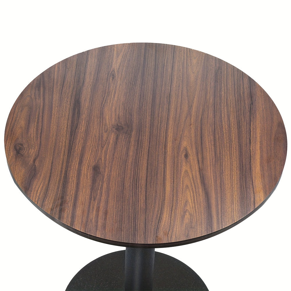 60x60x72cm Round Pedestal Table - 4-Seater Commercial Grade Solid Wood Modern Dining Table with Sturdy Central Base, Space-Saving Design for Restaurants, Cafes, Bistros & Home Use - Indoor Round Table for Small Spaces, Durabl