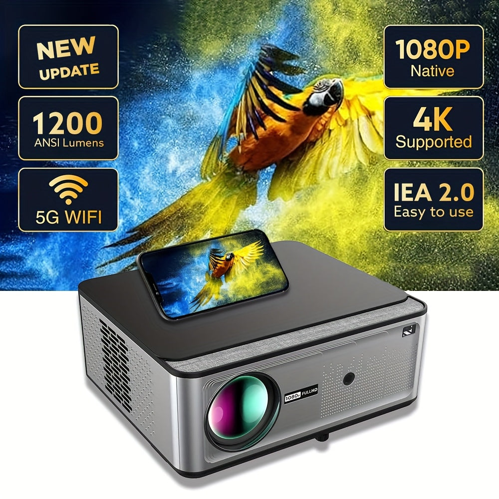 Beamer – Mini Projector – Home Cinema Projector – Draagbare Projector – Smart Projector – Full HD 1080p – WiFi6 Draadloos