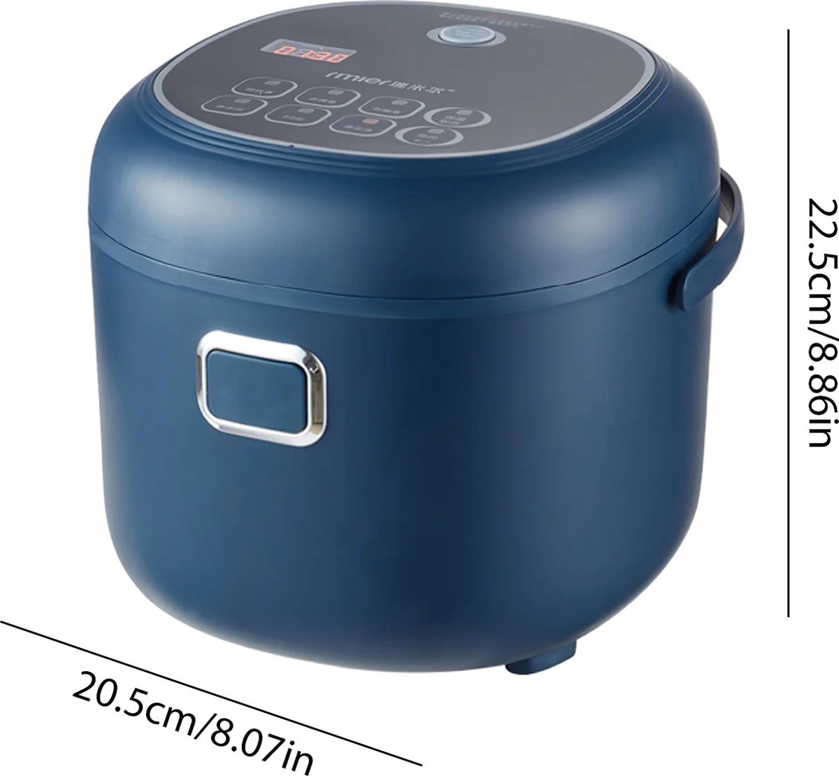 Rijstkoker - Multicooker - 3-4 Mensen - Stomer - Opwarmmaaltijden - 5 Laags - Vrachtwagen - Auto - Thuis - Werk - 12V / 24V - 200W - Blauw