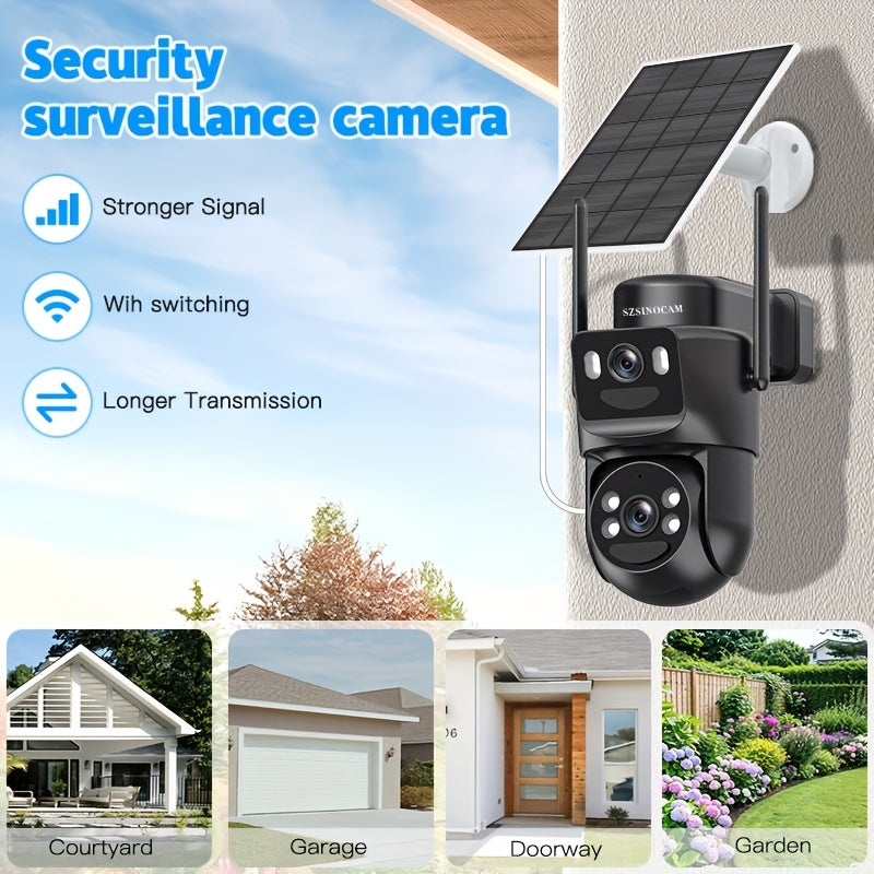 Beveiligingscamera – Bewakingscamera – Camerabewaking – Buitencamera – Draadloze Camera – 3G/4G LTE Verbinding – Zonnepaneel – 2K HD PTZ Nachtzicht – Bewegingsdetectie – Tweerichtingsaudio – SD & Cloud Opslag