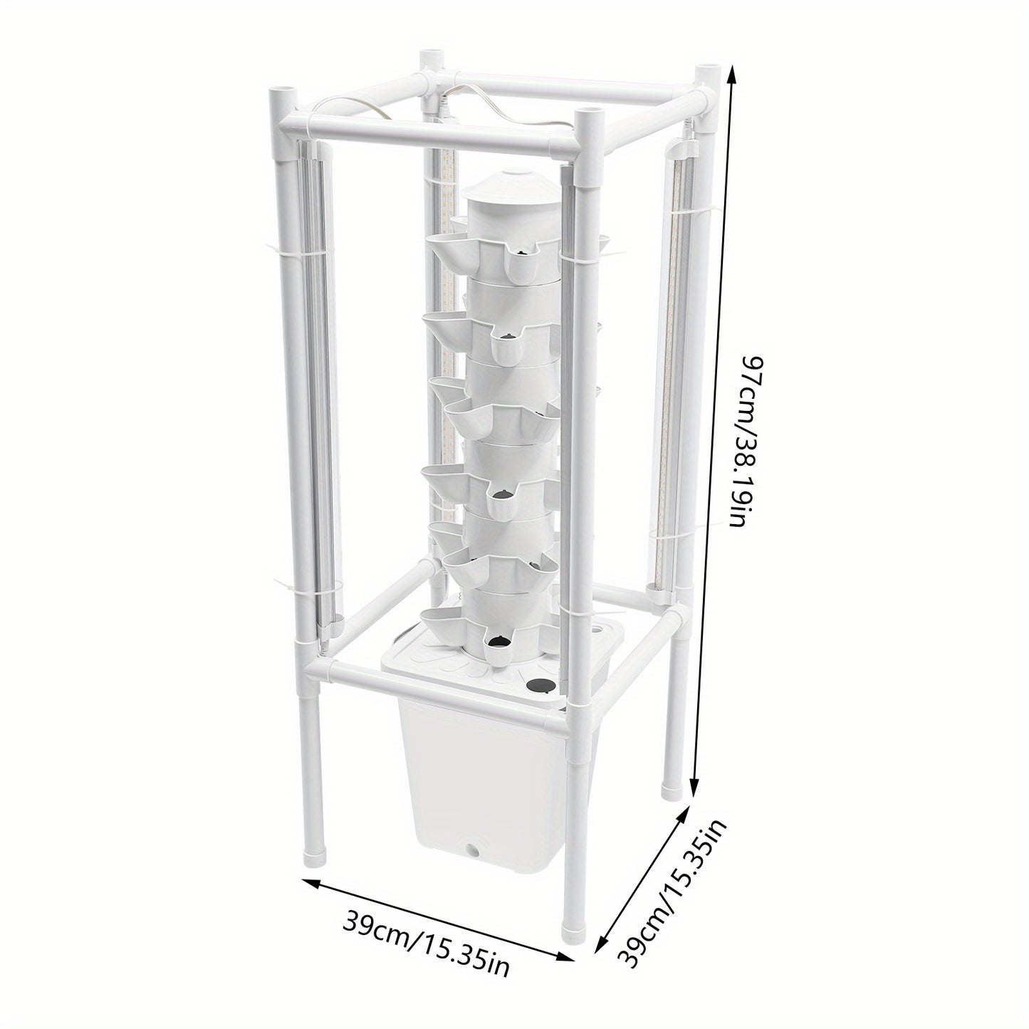 Hydroponic Systeem – Hydrocultuur Kweeksysteem – Kweektafel – Verticale Tuin – Moestuintafel – 30 Plantgaten – Voedselveilig PP-Plastic – Ruimtebesparend Verticale Ontwerp