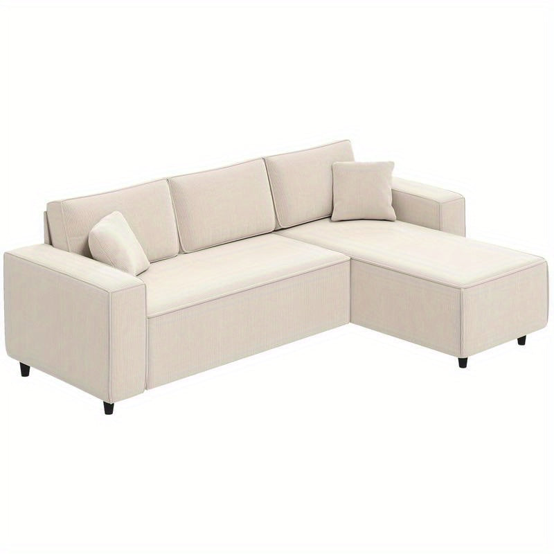 Modern Sofa, Easy to Assemble, Thick and Comfortable Futon Sofa, Suitable for Living Room/ Bedroom/ Office/ Apartment