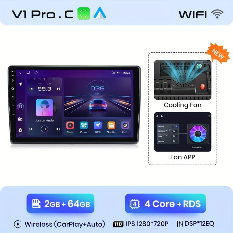 Multimedia Speler – Auto Radio – Navigatiesysteem – Smart Radio – 2 Din – 9 Inch Touchscreen – WiFi Connectiviteit – 2GB RAM 64GB Opslag