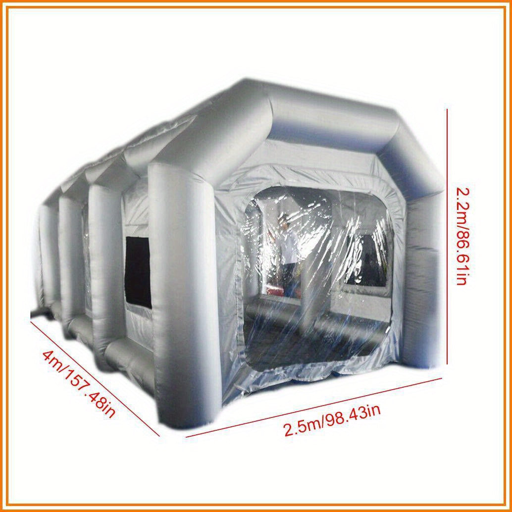 Opblaasbare Spuitcabine – Spuittent – Verfspuitruimte – Mobiele Werkruimte – Spuitbox – Groot Formaat 4x2,5m – Hoogwaardig Oxford Doek – Snelle Opbouw & Ventilatie