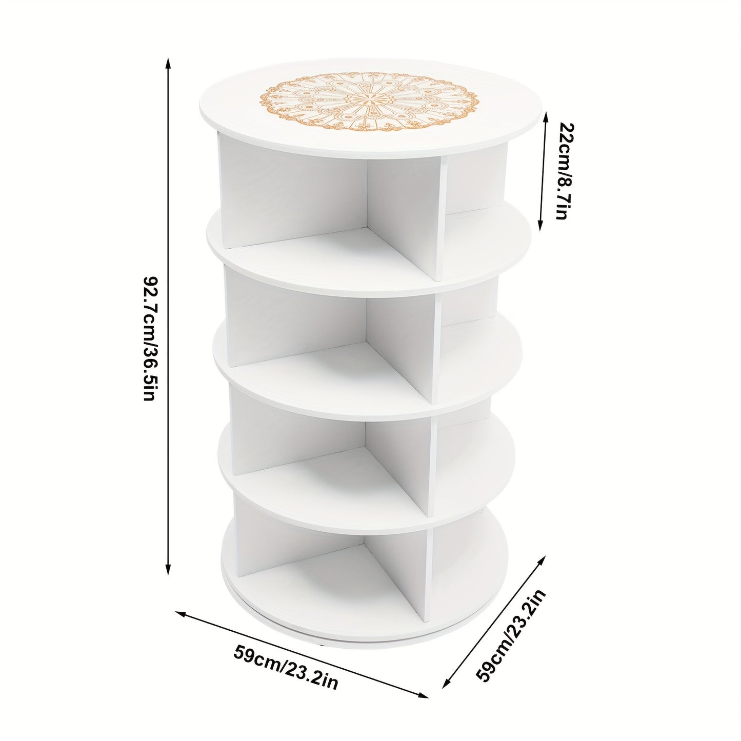 Draaibare Schoenenrek – Schoenenorganizer – Schoenenkast – Schoenentoren – Schoenenstandaard – 4-Lagen – 360° Rotatie – Wit – Vrijstaand – Compact – Duurzaam PVC
