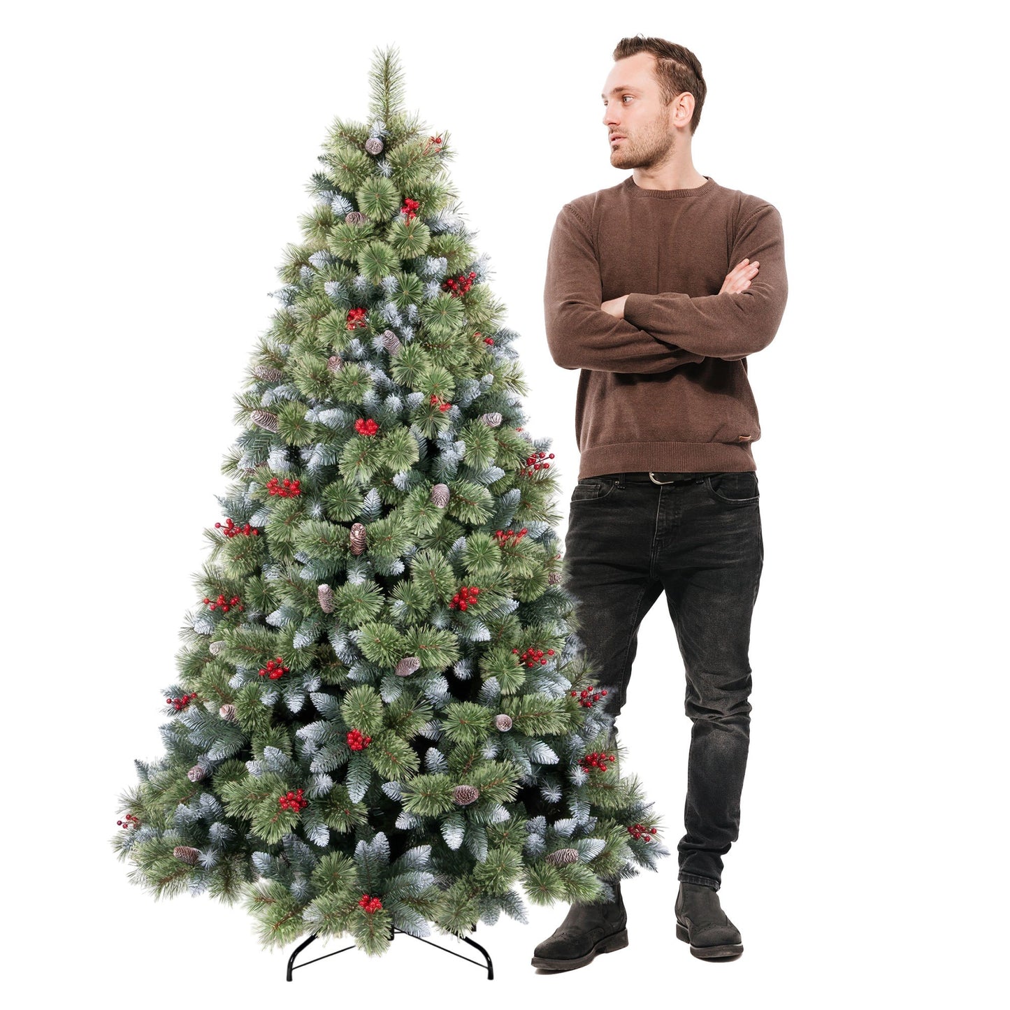 Kerstboom – Kunstkerstboom – Nepspar – Sneeuwboom – Dennenboom – 180 cm Hoog – Brandwerend PVC en PP