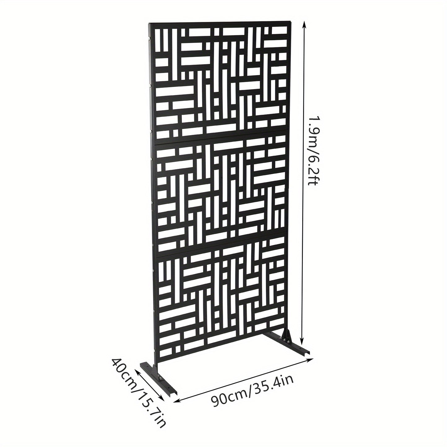 Tuinscherm – Privacyscherm – Windscherm – Balkonscherm – Zichtscherm – Staal met Nano Coating – 190 cm Hoog – Vrijstaand en Modern Design