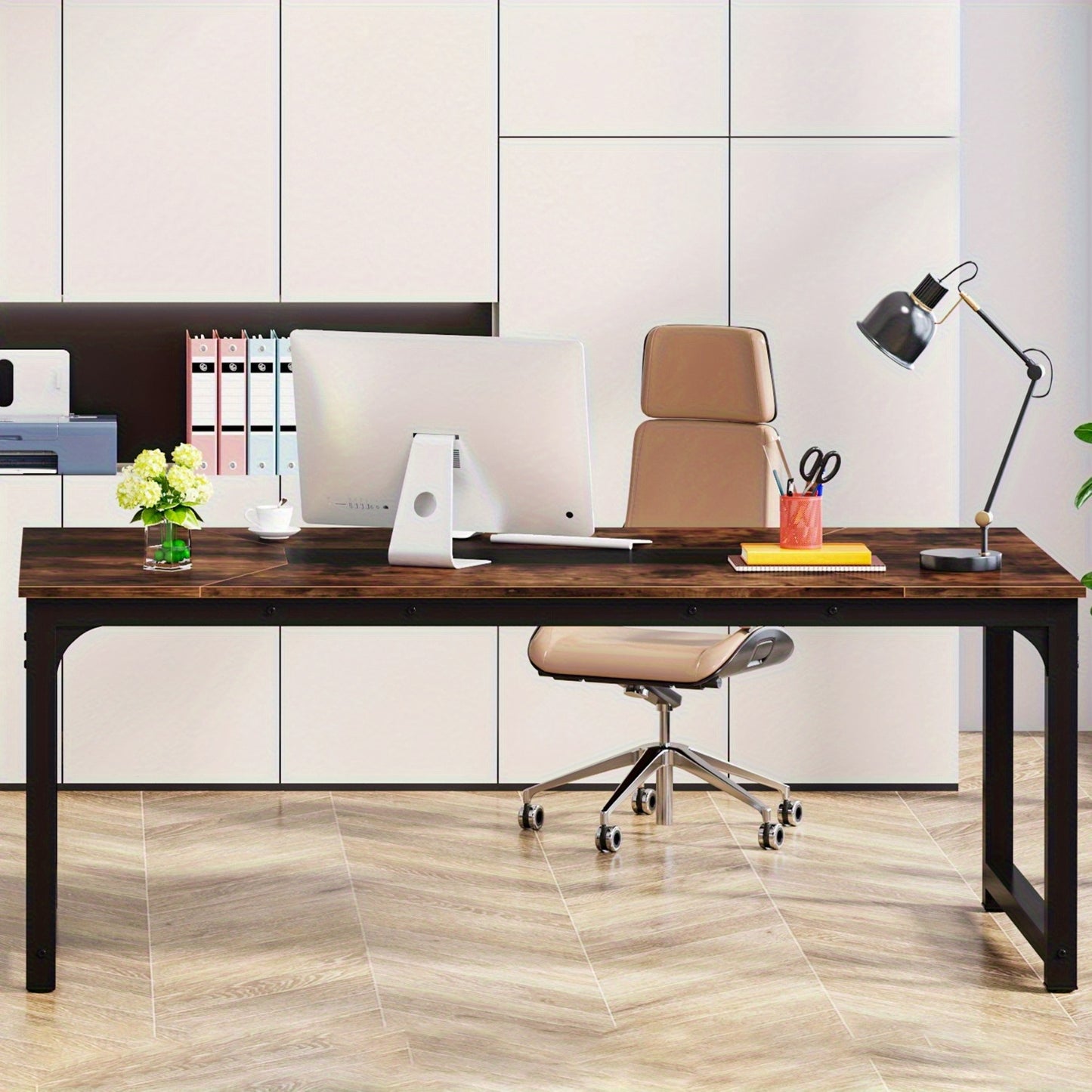 Eettafel – Dinertafel – Keukentafel – Werktafel – Tafel – Industrieel Rustiek Design – 180x90 cm – Metalen Frame & Houten Blad