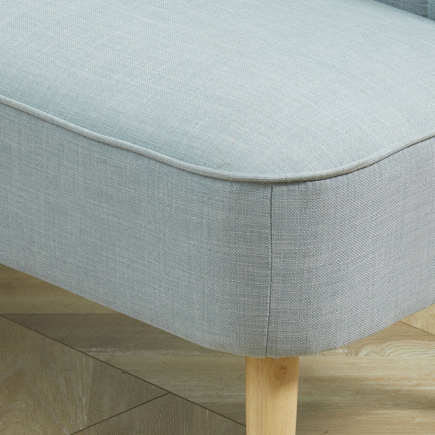 2-zits bank – tweezitsbank – loveseat – zitbank – bankstel – retro design – duurzaam hardhouten frame – lichte linnen stof