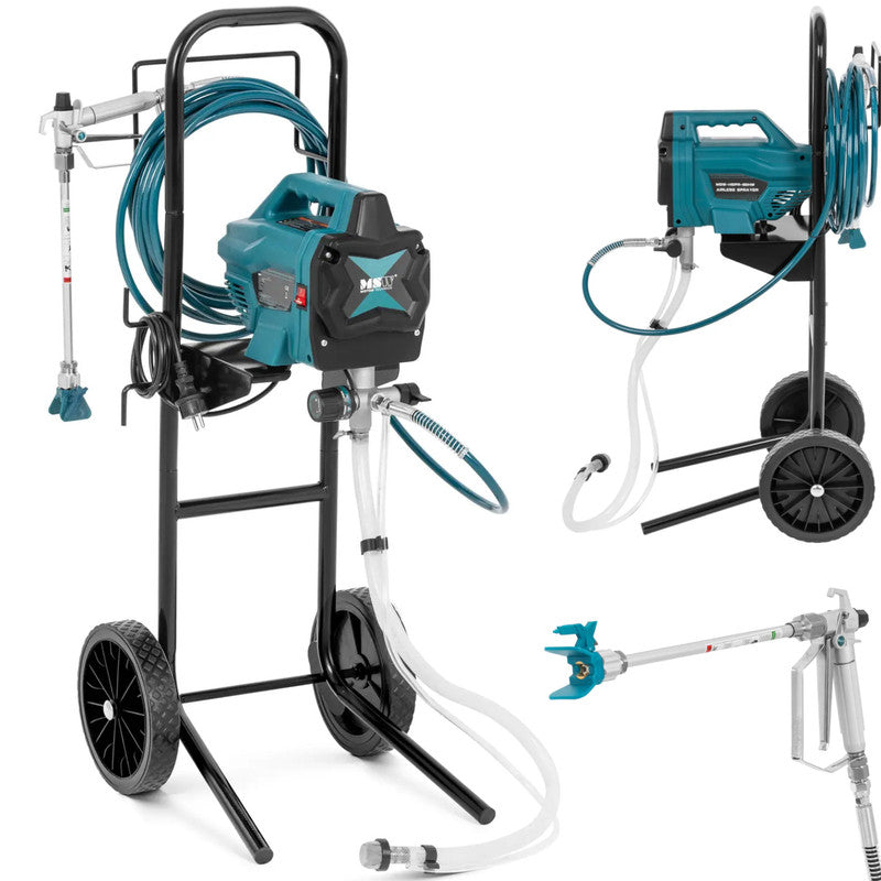 Hydrodynamisch Spuitpistool – Verfspuit – Schilderspuit – Spuitpistool – Verfspuitapparaat – 1,4 L/min Capaciteit – 200 Bar Druk – 7,5 Meter Slang