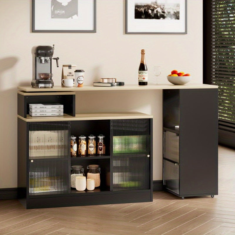 Verstelbare Bar Tafel – Bistro Tafel – Statafel – Werktafel – Hoge Tafel – 360° Draaibaar Tafelblad – Stevige Metalen Constructie