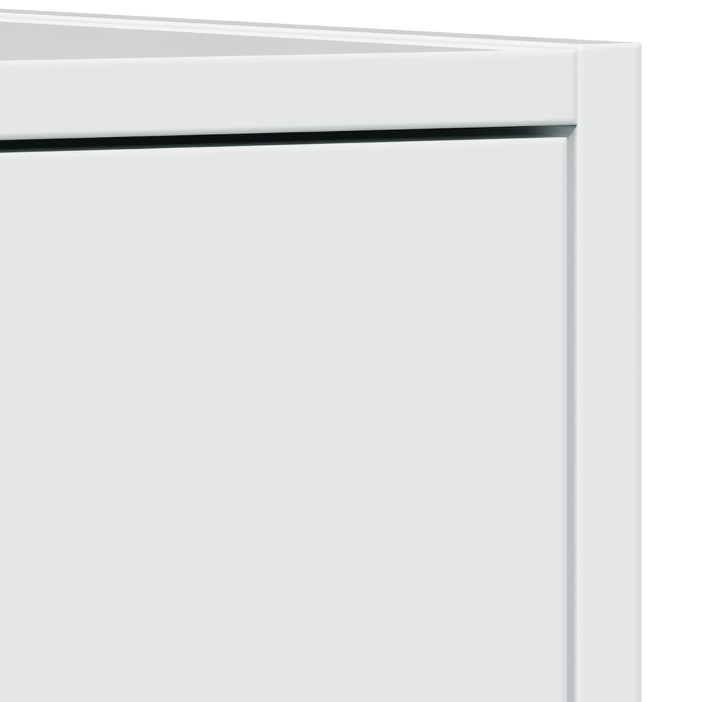 Apothecary Cabinet High Gloss White 30x41x144.5 cm Engineered Wood Side Cabinet Organizer Storage Cabinet Storage Box for Bedroom, Living Room, Bathroom, Home Furniture