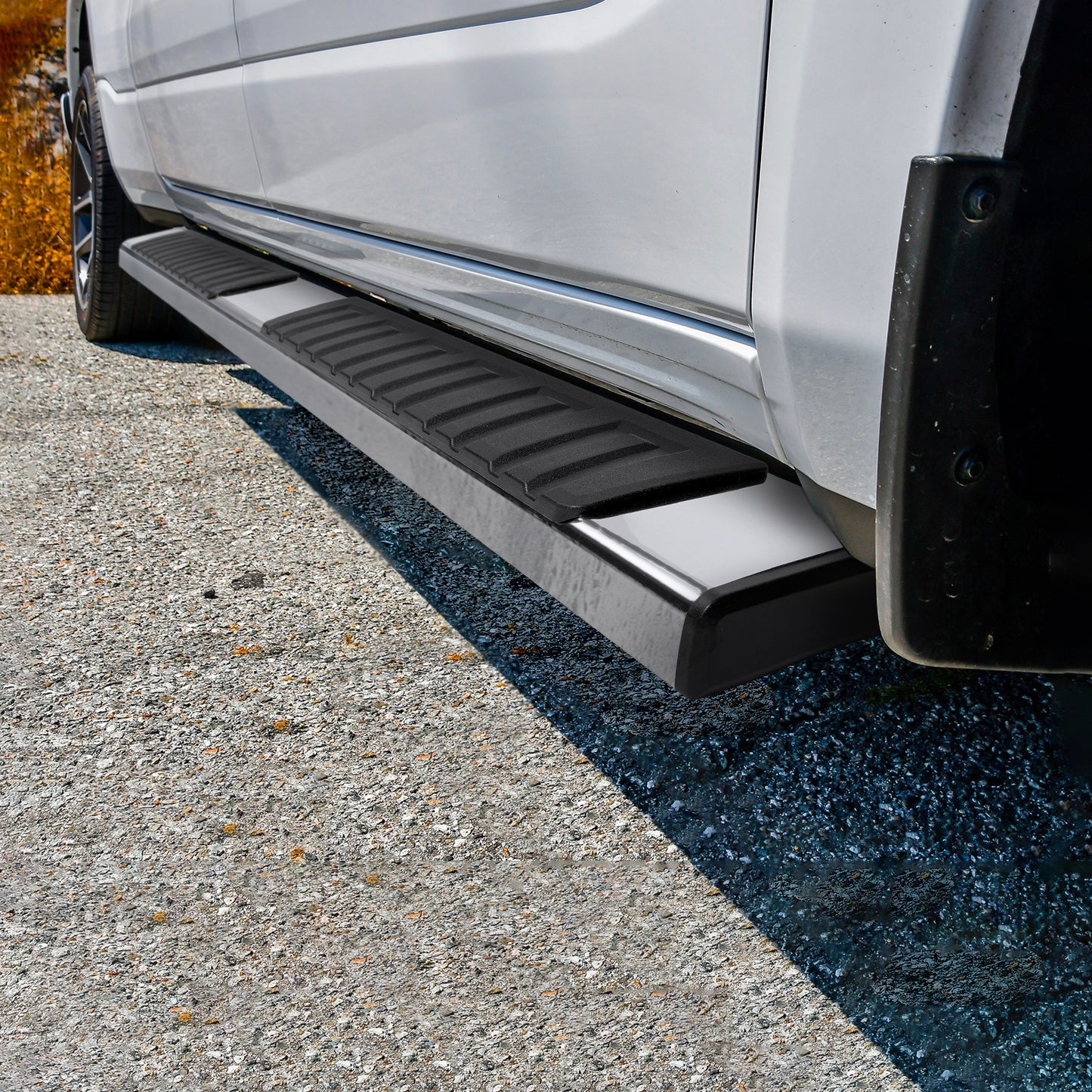 Sidebars – Zijstappen – Loopplanken – Trede – Side Steps – Roestvrij Staal – 227 kg Draagvermogen – Anti-slip Brede Treden