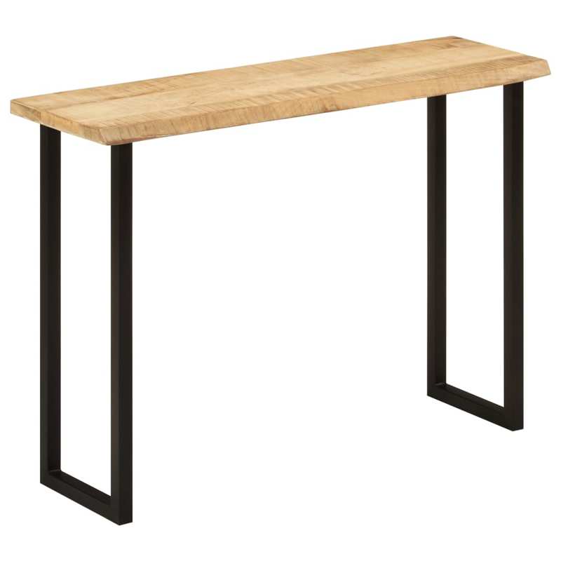 Consoletafel – Sidetable – Bureau – Bijzettafel – Telefoontafel – Massief Mangohout – Natuurlijke Boomrand 105x33x76 cm