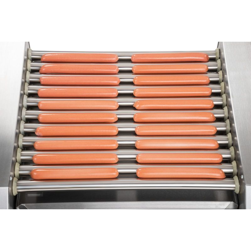 Roller Grill with a Cover, Roller Grill Heater for Steamers, 11 Rollers