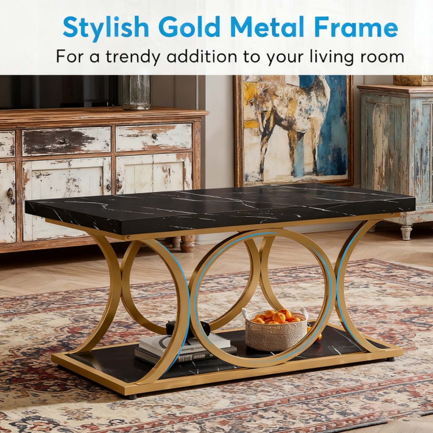 Ronde Eettafel – Dining Table – Keukentafel – Tafeltje – Eetkamertafel – Farmhouse Design – 4 Personen 100 cm – Bruin Beige MDF