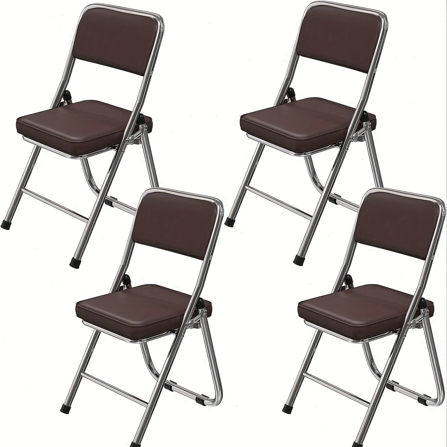 Inklapbare Stoelen – Opvouwbare Stoelen – Bezoekersstoelen – Conferentiestoelen – Eetkamerstoelen – PU Leer Bekleding – Stevig Stalen Frame