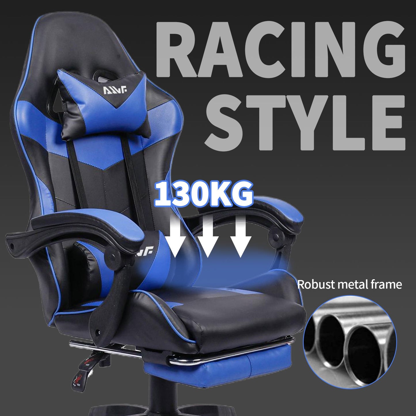 Office Chair, Gaming Chair,Gaming Chair, Ergonomic Gamer Chair with Footrest, Headrest,Lumbar Cushion, Padded Gaming Chair, Swivel Chair