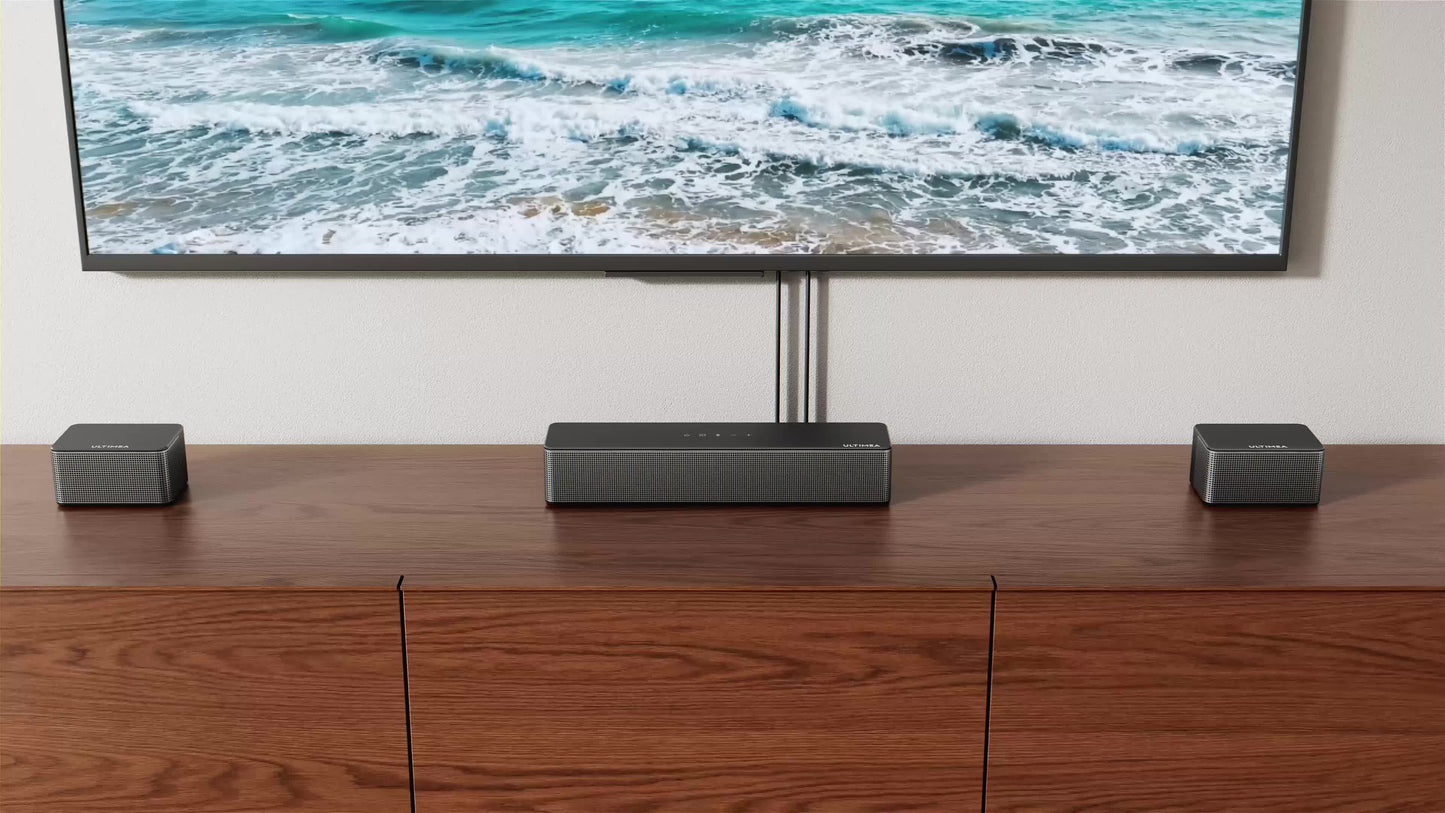 Home Cinema Set – Thuisbioscoop Systeem – Surround Geluidssysteem – Draadloos Speakersysteem – Soundbar Set – 7.1 Dolby Atmos – 6,5 Inch Draadloze Subwoofer – 460W Krachtig Geluid