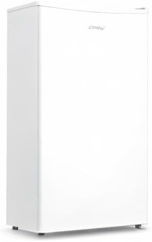 COMFEE' RCD115WH2 Small Fridge Freezer Compartment 80L Suitable for Home, Office, Bedroom, Quiet, Adjustable Temperature, LED Light, White - QUORE