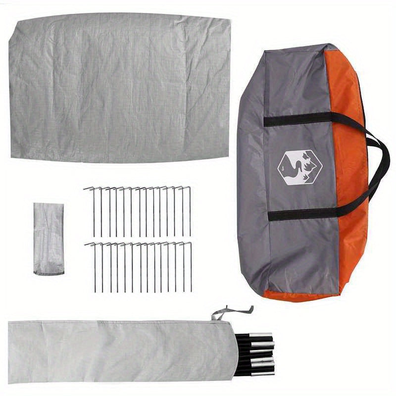 Dome Tent with Roof and Storage with Air Vent Gray and Orange Removable Temporary Outdoor Available in All Seasons