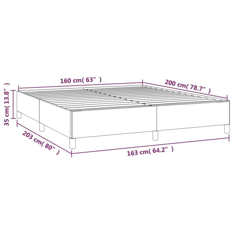 Bed frame without Mattress Grigio Chiaro 160x200cm Tissue Practical, removable, suitable for all seasons, Seasonal Bedding, Spacesaving Bed, Sleek Bedroom Furniture, Modern Home Decor, Lightweight Construction, Removable Desi