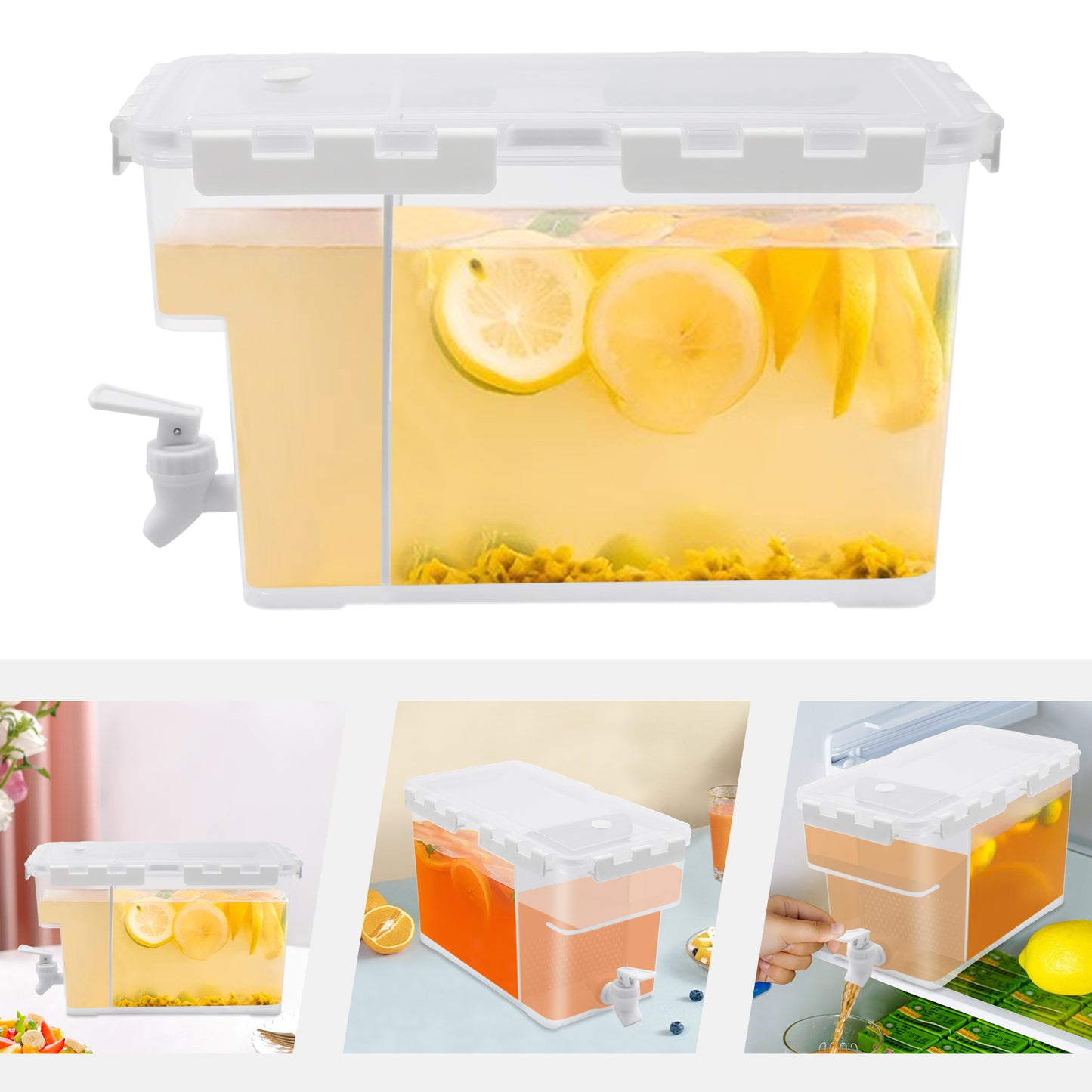 Drankenkoeler – Drankendispenser – Drinkdispenser – Sapdispenser – 6 Liter Inhoud – Met Kraantje – Hitte- En Vriesbestendig - QUORE