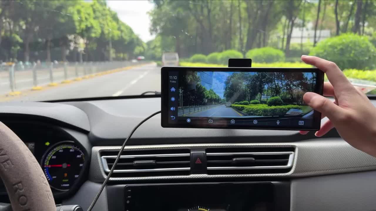 Dashcam Auto – Dashboardcamera – Beeldrecorder – Videocamera – 10,26” Touchscreen – Draadloos CarPlay & Android Auto – 4K UHD Dual Camera – Ingebouwde GPS & Nachtzicht